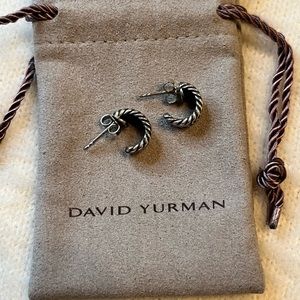 David Yurman earrings with pave diamonds